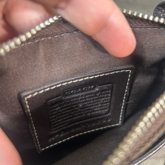 Coach Brown Fabric Logo Print Mini Crossbody Shoulder Bag - Picture 9 of 9